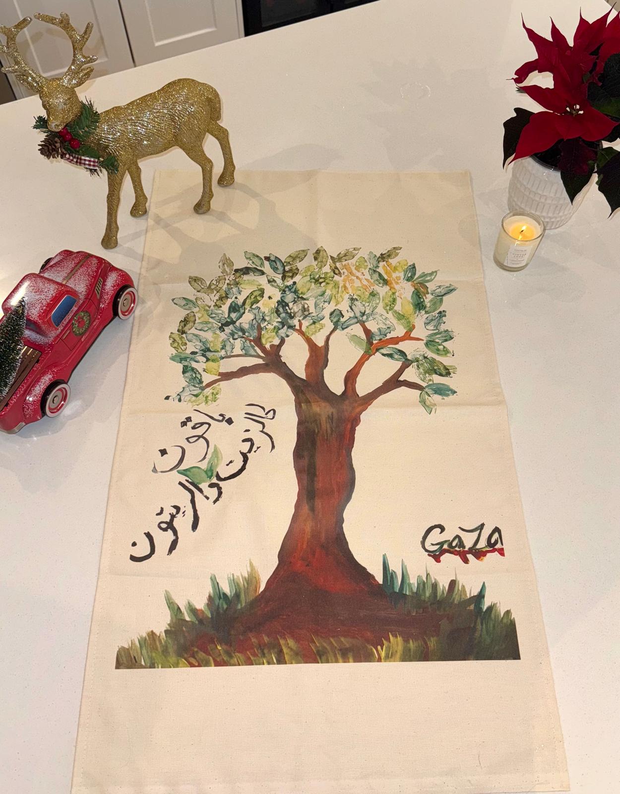 We remain like oil and olives Tea-Towel