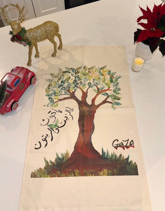 We remain like oil and olives Tea-Towel