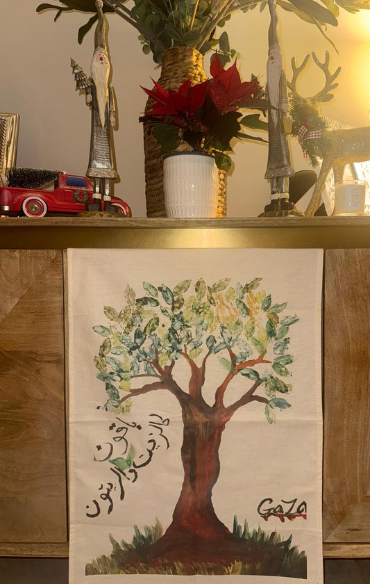 We remain like oil and olives Tea-Towel