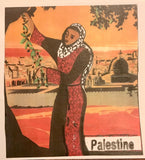 Stunning Individually hand-printed Palestine themed Cards (5 pack)